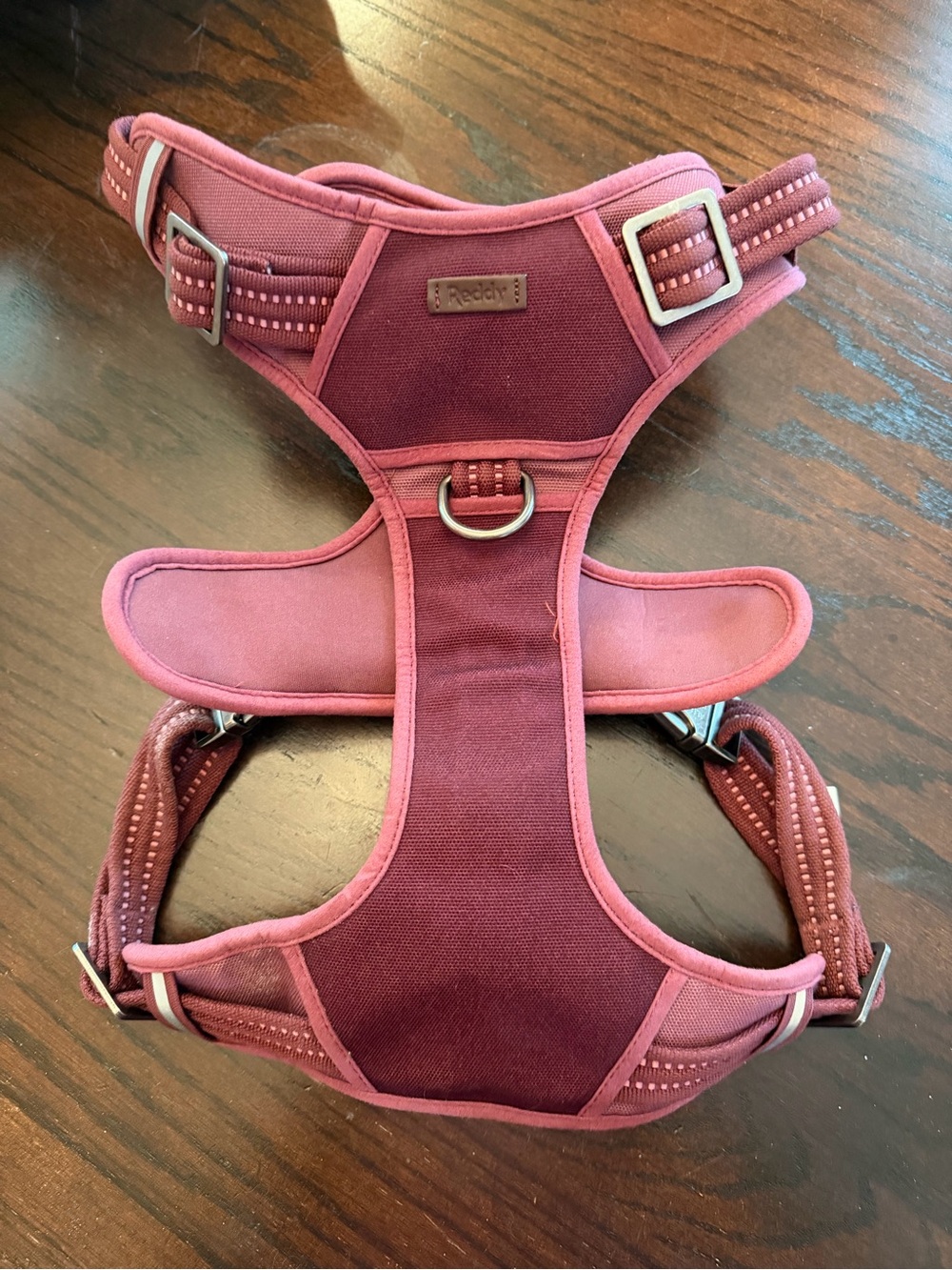 dingo padded reflective dog harness - rose mauve l/xl